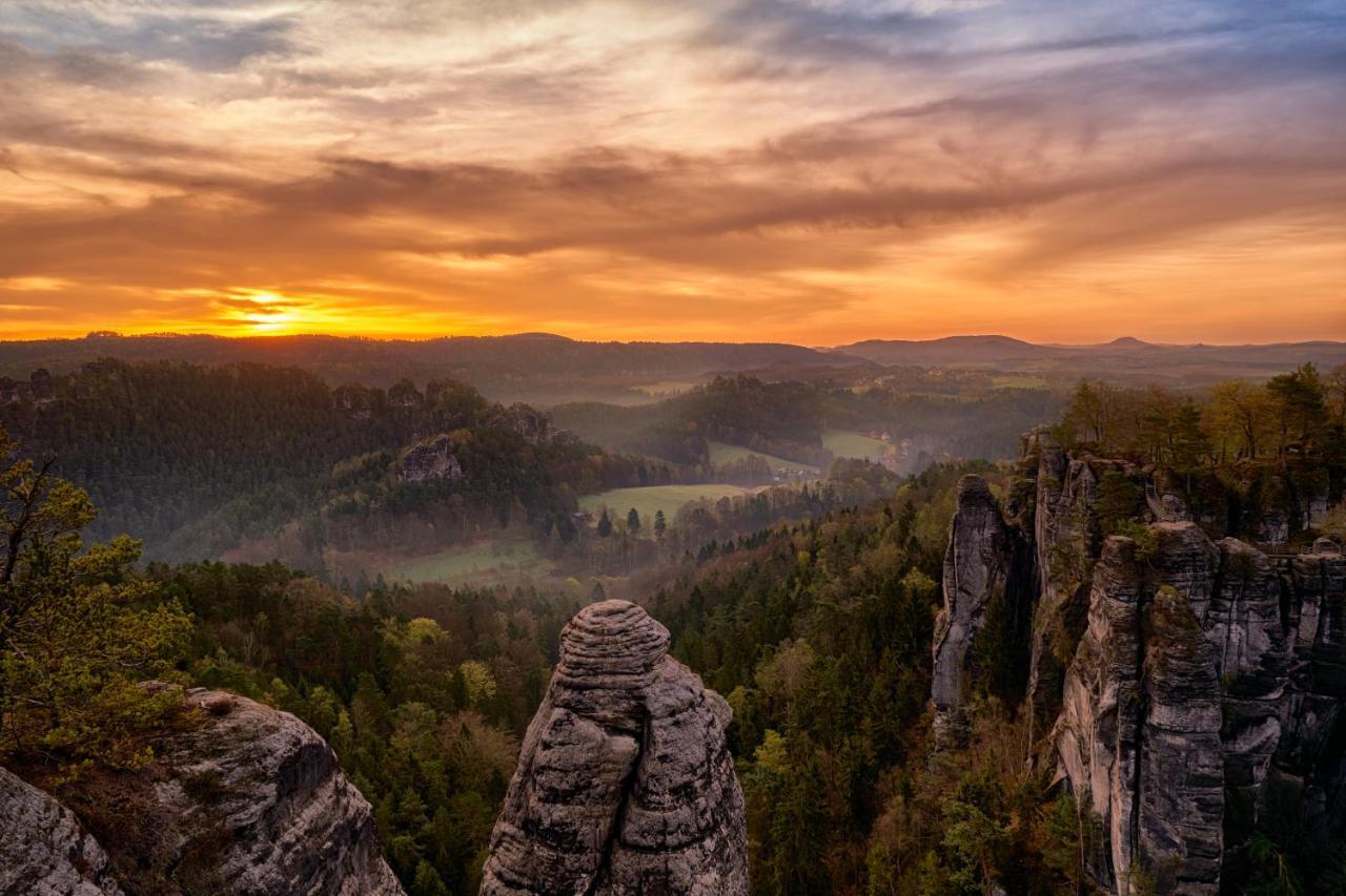4-Bettzimmer Saechsische Schweiz Mittelndorf Exteriör bild